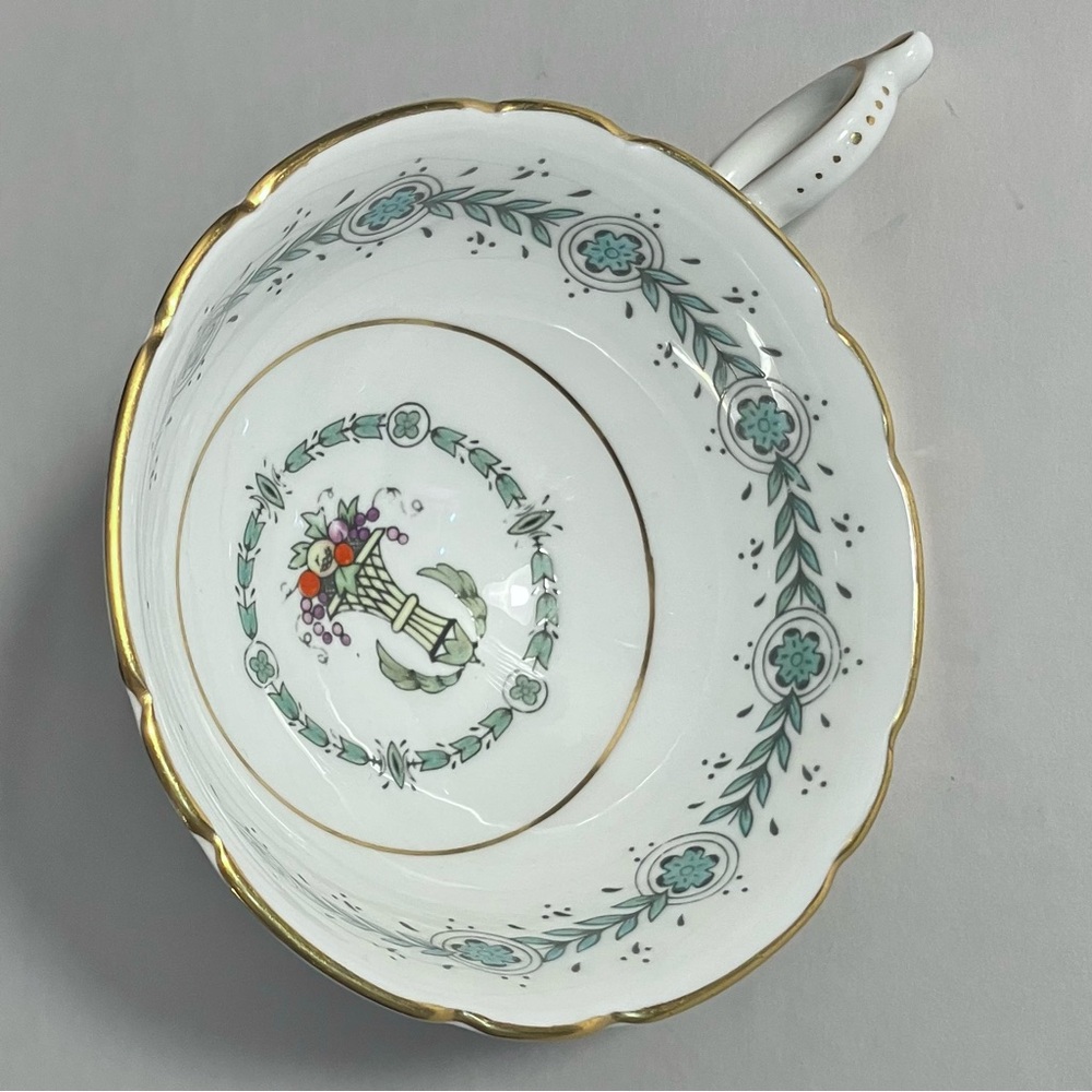 COALPORT QUEEN ELIZABETH White Scalloped-Edge Footed Cup / Rare, Retired Vintage